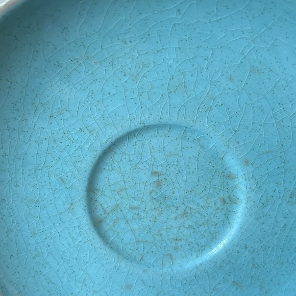 Set of 2 Vintage Blue Harkerware Stone China Ovenproof Saucers Size 6” - Picture 6 of 6